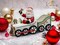 Ceramic Christmas Santa Driving Train Salt & Pepper Shakers With Sugar Pack Holder, Home Décor, Gift for Her, Gift for Mom, Kitchen Décor